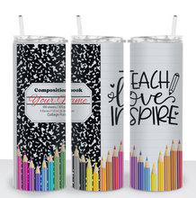 Load image into Gallery viewer, Composition Notebook Teacher Tumbler